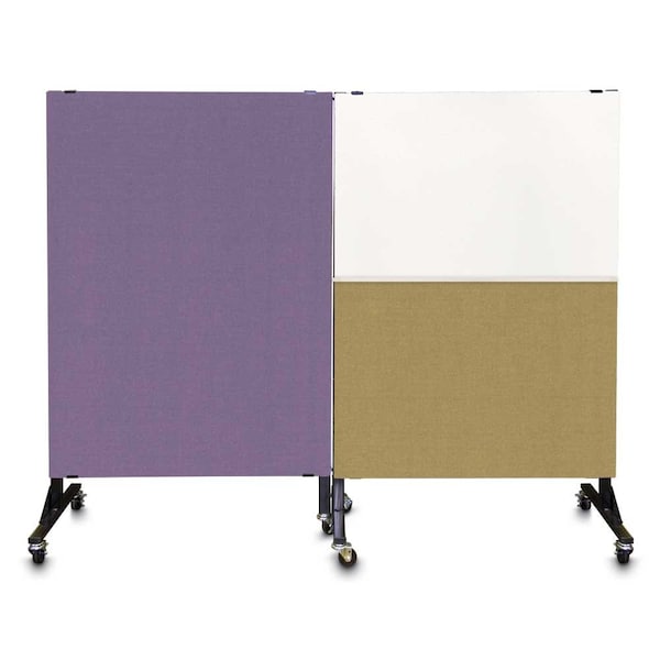 Enclosed Corkboard, 3 Door, 96"x48", 4" Fra, UV3427-BLACK-SURF